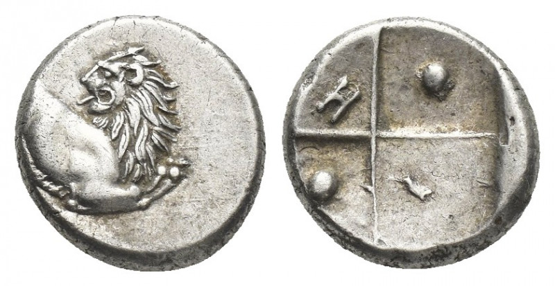 THRACE, Chersonesos. (Circa 386-338 BC). AR Hemidrachm.
Obv: Forepart of lion r...