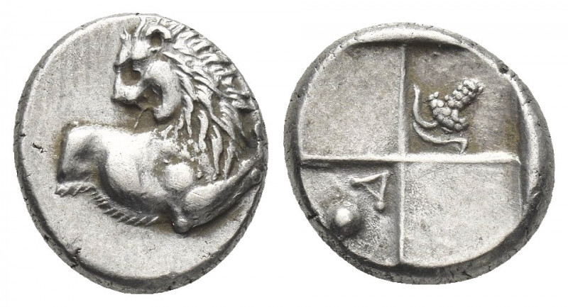 THRACE, Chersonesos. (Circa 386-338 BC). AR Hemidrachm.
Obv: Forepart of lion r...