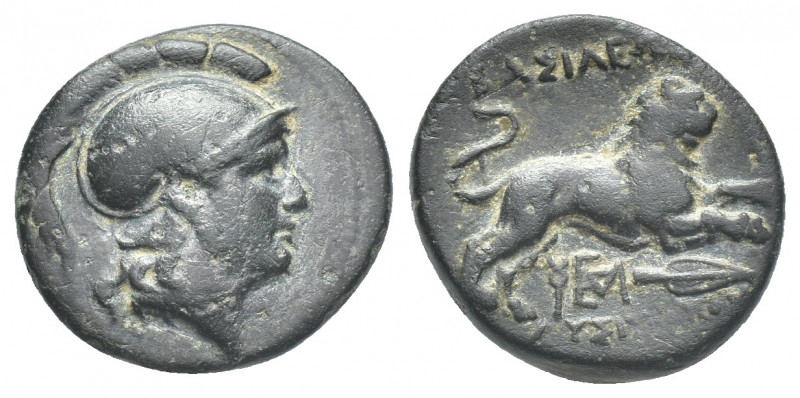KINGS OF THRACE (Macedonian). Lysimachos (305-281 BC). AE Unit. Lysimacheia.
Ob...