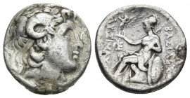 KINGS OF THRACE. Lysimachos (297-281 BC). AR, Tetradrachm.
Obv: Diameded head of the Alekander, right; with horn of Ammon.
Rev: ΒΑΣΙΛΕΩΣ / ΛΥΣΙΜΑXΟΥ...