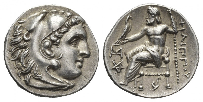 MACEDONIAN KINGDOM. Philip III Arrhidaios.( 323-317 B.C) Drachm.Abydos mint.
Ob...