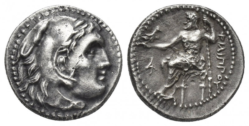 KINGS OF MACEDON. Philip III Arrhidaios (323-317 BC). Drachm. Kolophon.
Obv: He...