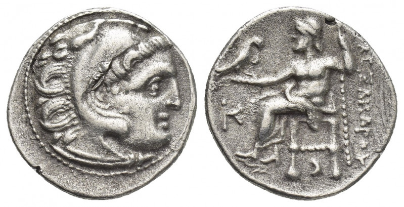 KINGS OF MACEDON. Alexander III 'the Great' (336-323 BC). Drachm. Kolophon.
Obv...