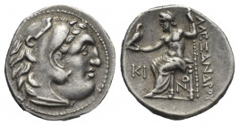 KINGS OF MACEDON. Alexander III 'the Great' (Circa 336-323 BC). Drachm. Lampsakos.
Obv: Head of Herakles right, wearing lion skin.
Rev: AΛΕΞΑΝΔΡΟΥ....