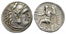 KINGS OF MACEDON. Alexander III 'the Great' (Circa 336-323 BC). Drachm. Magnesia ad Maeandrum.
Obv: Head of Herakles right, wearing lion skin.
Rev: ...