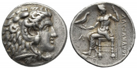 KINGS OF MACEDON. Alexander III 'the Great' (Circa 336-323 BC). Tetradrachm. Byblos.
Obv: Head of Herakles right, wearing lion skin.
Rev: AΛΕΞΑΝΔΡΟΥ...