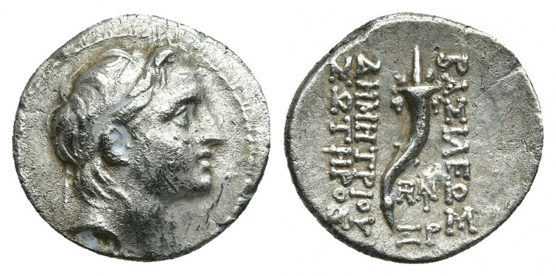 SELEUKID KINGDOM. Demetrios I Soter (C irca 162-150 BC). Drachm. Antioch on the ...