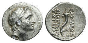 SELEUKID KINGDOM. Demetrios I Soter (C irca 162-150 BC). Drachm. Antioch on the Orontes. Dated SE 160 (153/2 BC).
Obv: Diademed head Demetrios right....