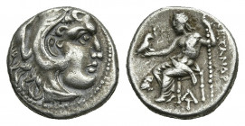 KINGS OF MACEDON. Antigonos I Monophthalmos (circa 320-306/5 BC). Drachm. Magnesia?
Obv: Head of Herakles right, wearing lion skin.
Rev: [AΛEΞANΔPOY...