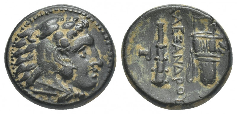 KINGS OF MACEDON. Alexander III 'the Great' (336-323 BC). Ae. Uncertain mint in ...