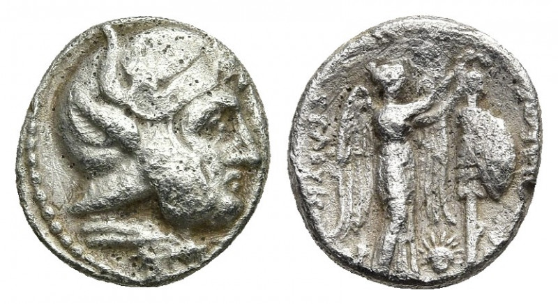 SELEUKID KINGDOM. Seleukos I Nikator (312-281 BC). Drachm. Susa.
Obv: Helmeted ...