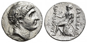 SELEUKID EMPIRE. Antiochos I (280-261 BC). AR, Tetradrachm. Seleucia on the Tigris.
Obv: Diademed head of Antiochos, right.
Rev: BAΣΙΛΕΩΣ ANTIOXOY....