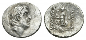 KİNGS OF CAPPADOCİA. Ariobarzanes I Philoromaios (Circa 95-63 BC). AR Drachm (18mm, 3.89g, 11h). Mint A (Eusebeia-Mazaka), year 13 (83/2 BC).
Obv: Di...
