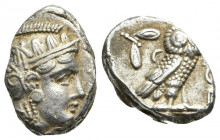 ATTICA. Athens. Tetradrachm (Circa 353-294 BC).
Obv: Helmeted head of Athena right, with profile eye and pi-style palmette.
Rev: AΘE.
Owl standing ...
