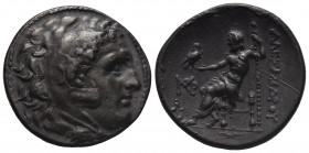 KINGS OF MACEDON. Alexander III 'the Great' (336-323 BC). Uncertain mint. Tetradrachm.
Obv: Head of Herakles right, wearing lion skin.
Rev: ΑΛΕΞΑΝΔΡ...