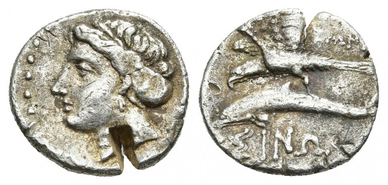 PAPHLAGONIA, Sinope. (Circa 350/30-300 BC). AR, Drachm.
Obv: Head of nymph left...