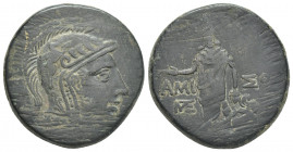 PONTOS. Amisos. Time of Mithradates VI Eupator (Circa 105-90 or 90-85 BC). AE.
Obv: Helmeted head of Athena right.
Rev: AMI - ΣOY.
Perseus standing...