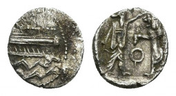 PHOENICIA, Sidon. Mazaios. Satrap of Eber Nari,. AR Sixteenth Shekel (Circa 353-333 BC).
Obv: Uncertain date. Phoenician galley sailing left; unclear...