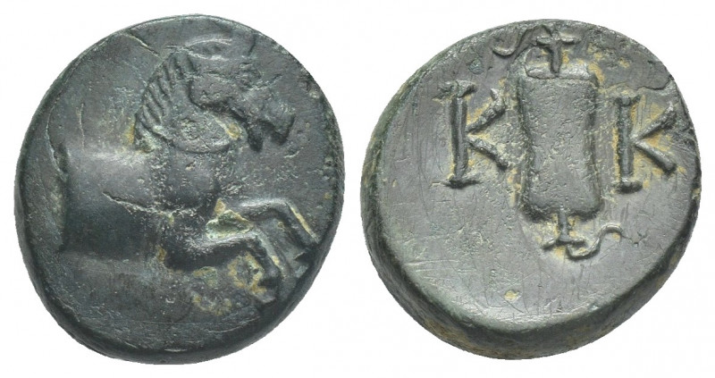 PAMPHYLIA Aspendos (4th-3rd centuries BC). AE.
Obv: Forepart of horse,right.
R...