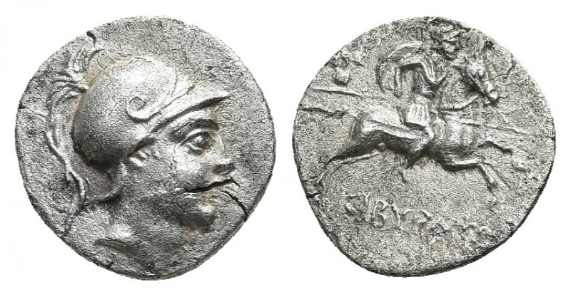 Phrygia, Kibyra (Circa 166-84 BC). AR Drachm.
Obv: Young malehead, right; weari...