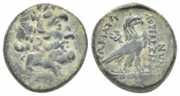 PHRYGIA. Amorion. Ae (2nd-1st centuries BC). Sokrates and Aristodes, magistrates.
Obv: Laureate head of Zeus right.
Rev: ΣΩΚΡΑΤ / ΑΡΙΣΤΕΙΔΟΥ / ΑΜΟΡΙ...