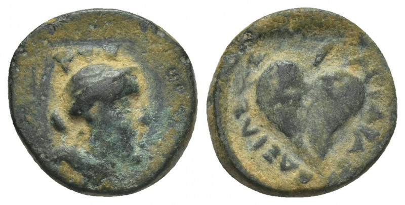 KINGS OF CAPPADOCIA. Tyana. Ariarathes III. AE (230 - 220 BC).
Obv: Head of Tyc...