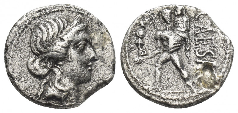 JULIUS CAESAR. Denarius (48-47 BC). Military mint traveling with Caesar in North...