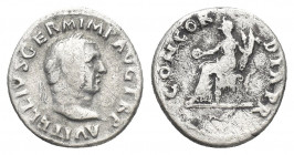 VITELLIUS (69). AR, Denarius. Rome.
Obv: A VITELLIVS GERM IMP AVG TR P.
Laureate head right.
Rev: CONCORDIA P R.
Concordia seated left on throne, ...
