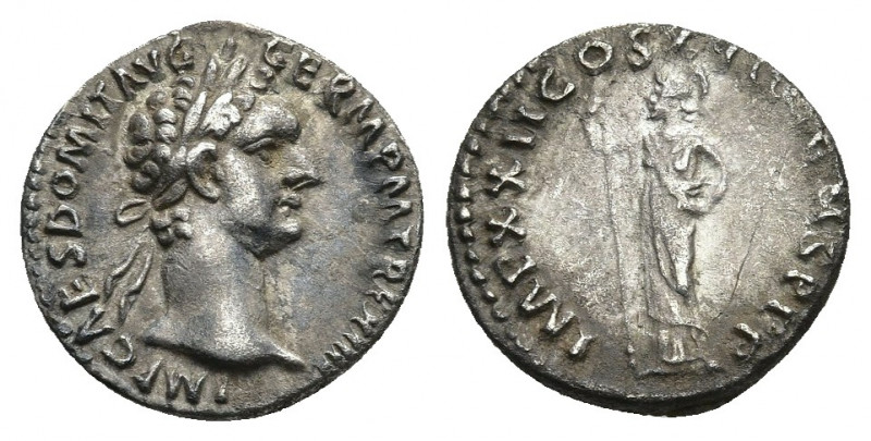 DOMITIAN (81-96 AD). AR, Denarius. Rome.
Obv: IMP CAES DOMIT AVG GERM P M TR P ...