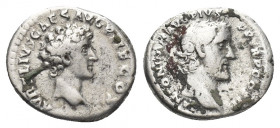 ANTONINUS PIUS with MARCUS AURELIUS (138-161 AD). AR, Denarius. Rome.
Obv: ANTONINVS AVG PIVS P P TR P COS III.
Head of Antoninus pius, right.
Rev:...