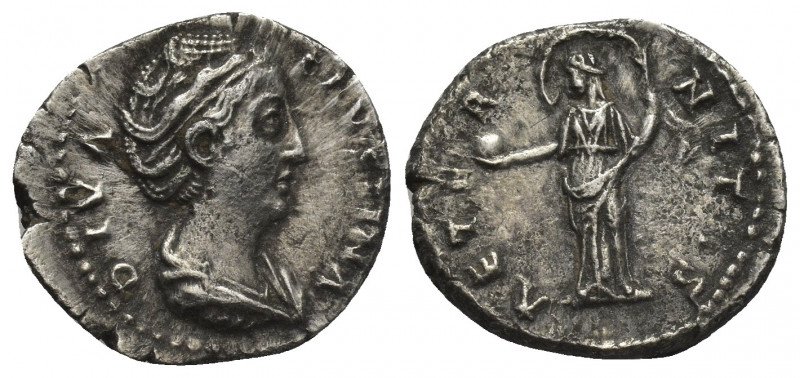 DIVA FAUSTINA I (Died 140/1 AD). AR, Denarius. Rome. Struck under Antoninus Pius...