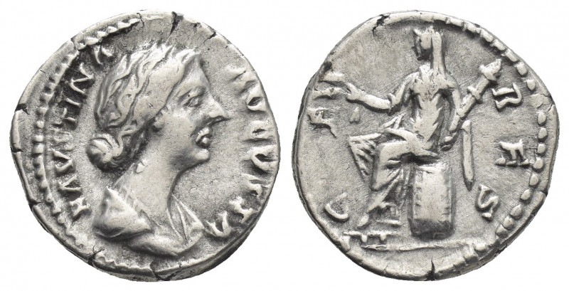 FAUSTINA II (Augusta, 147-175). Denarius. Rome.
Obv: FAVSTINA AVGVSTA.
Draped ...