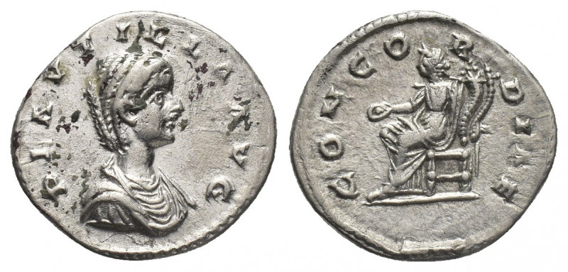 PLAUTILLA (Augusta, 202-205 AD). AR, Denarius. Laodicea ad Mare.
Obv: PLAVTILLA...