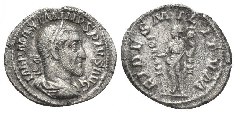 MAXIMINUS THRAX (235-238). AR, Denarius. Rome.
Obv: IMP MAXIMINVS PIVS AVG.
La...