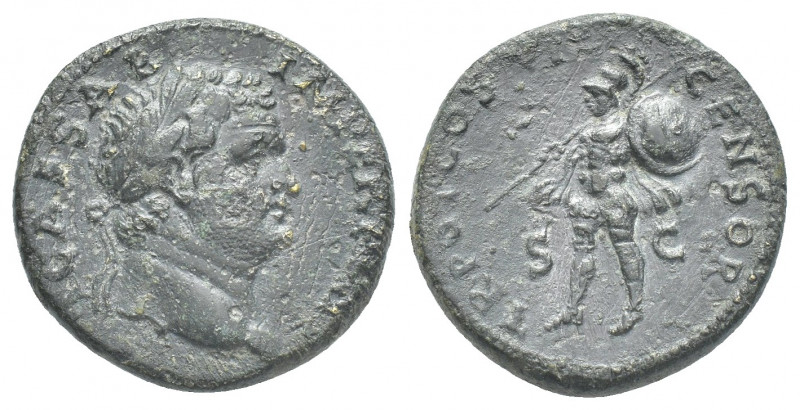 TITUS (79 – 81 AD). Rome. AE.
Obv: T CAESAR IMP[…].
Laureate head of Titus, ri...