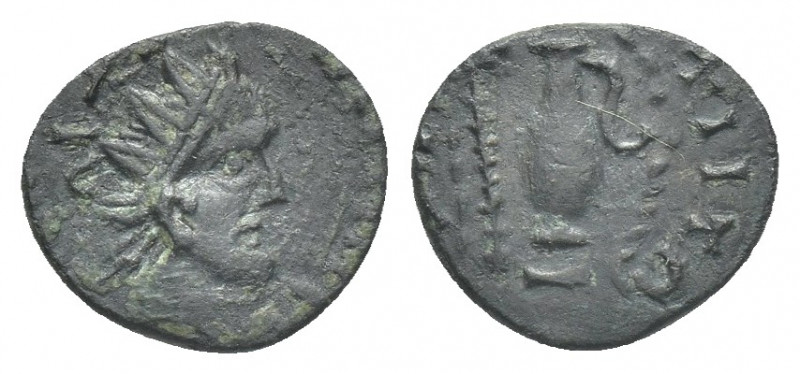 Barbarous Radiate, imitating Tetricus II.
Obv: Radiate head right.
Rev: Jug be...