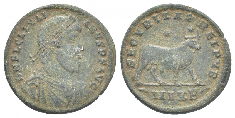 JULIAN II APOSTATA (360-363). Ae. Nicomedia.
Obv: D N FL CL IVLIANVS P F AVG.
...