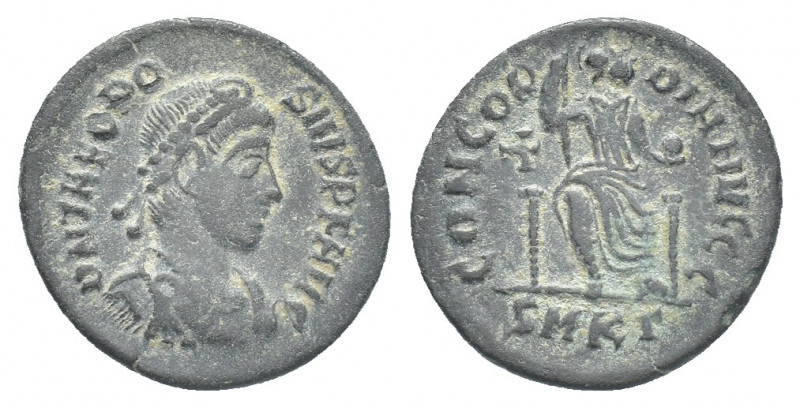 THEODOSIUS I (379-395 AD). Cyzicus.
Obv: D N THEODOSIVS P F AVG.
Pearl-diademe...