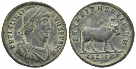 JULIAN II APOSTATA (361-363 AD). Cyzicus.
Obv: D N FL CL IVLIANVS P F AVG.
Bust of Julian, pearl-diademed, draped, cuirassed, right
Rev: SECVRITAS ...