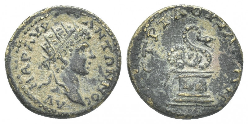 GALATIA. Tavium. Caracalla (198-217). AE.
Obv: MAΡ AYΡ ANTΩNNOC AY (sic). Radia...