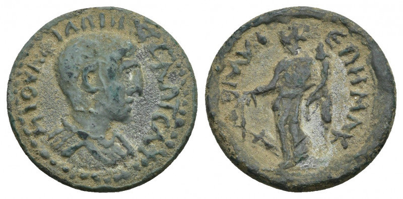 LYDIA. Blaundus. Philip II, Caesar (reign of Philip I). AE
Obv.: Μ ΙΟΥΛ ΦΙΛΙΠΠΟ...
