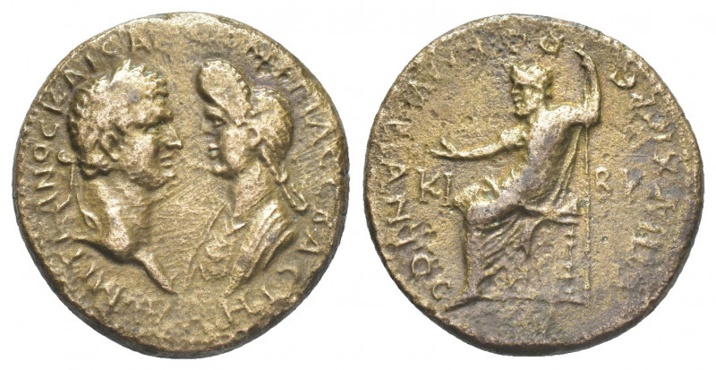 PHRYGIA. Cibyra. Domitian (81-96). AE
Obv.: ΔΟΜΙΤΙΑΝΟϹ ΚΑΙϹΑΡ ΔΟΜΙΤΙΑ ϹΕΒΑϹΤΗ....