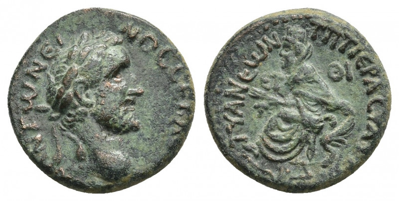 CAPPADOCIA. Tyana. Antoninus Pius (138-161). AE
Obv.: [...] ΑΝΤⲰΝΕΙΝΟϹ ϹΕΒΑ[......