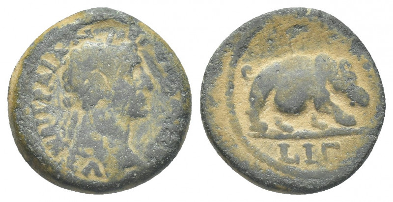 EGYPT, Alexandria. Trajan (98 - 117 AD). AE.
Obv: Laureate head right.
Rev: Hi...