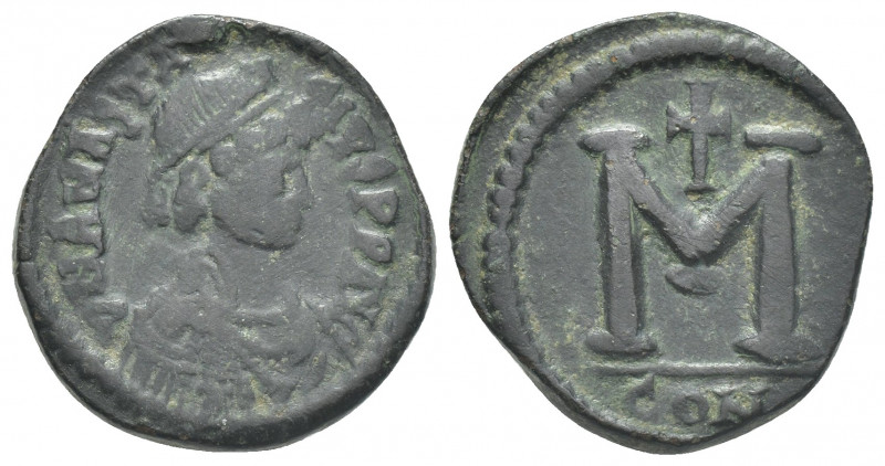 ANASTASIUS I (491-518 AD). Follis, Constantinople.
Obv: D N ANASTA[S]IVS P P AV...