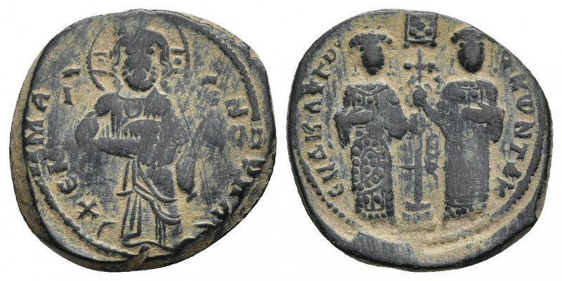 Constantine X Ducas, with Eudocia (1059-1067 AD) Follis, Constantinople
Obv: + ...