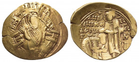 ANDRONICUS II PALAEOLOGUS (1282-1295 AD). GOLD Hyperpyron, Constantinople.
Obv: Virgin Mary, orans; within Constantinople of city wall of six towers ...