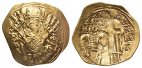 ANDRONICUS II PALAEOLOGUS (1282-1295 AD). GOLD Hyperpyron, Constantinople.
Obv: Virgin Mary, orans; within Constantinople of city wall of six towers ...