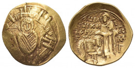 ANDRONICUS II PALAEOLOGUS (1282-1295 AD). GOLD Hyperpyron, Constantinople.
Obv: Virgin Mary, orans; within Constantinople of city wall of six towers ...