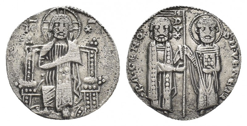 RENIERI ZENO (1253-1268 AD). Grosso, ITALY, Venice.
Obv: IC XC.
Christ Pantokr...